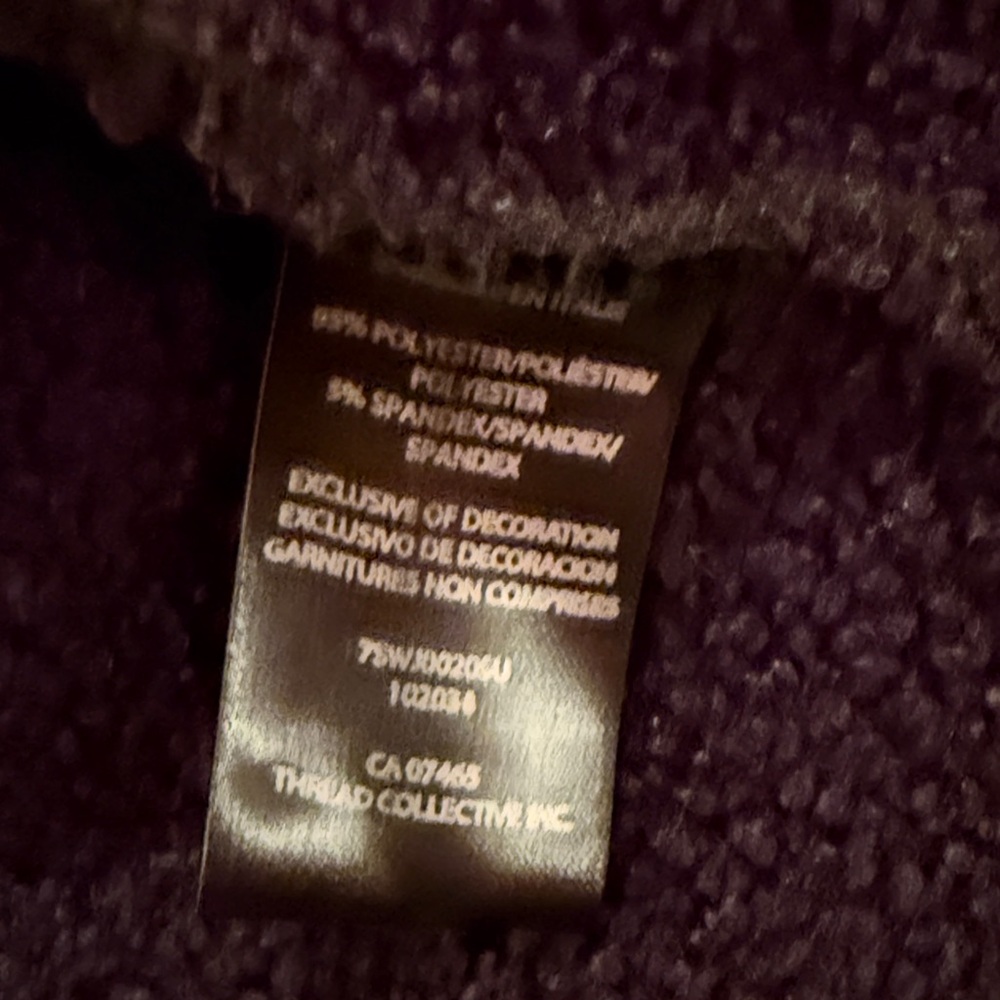 bebe Beautiful Black Teddy Jacket with Gold Zipper and Pockets,soft and comfy - Picture 13 of 16